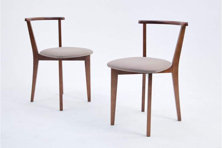 Стол Arki М 100 орех со стульями Франк ПМ орех/бежевая рогожка-4