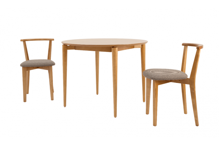 Стол Pawook К 100 натур со стульями Франк ПМ натур/гусиная лапка