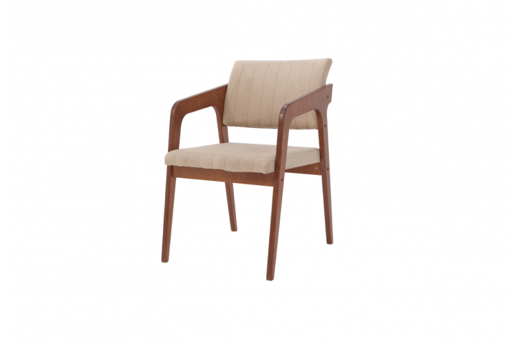 Стул-кресло Шадди орех/бежевый