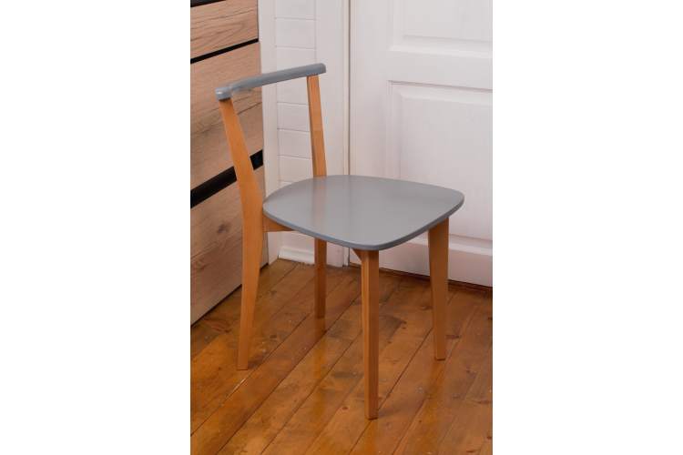 Стул Франк ЖК Натуральное дерево/Серый-8