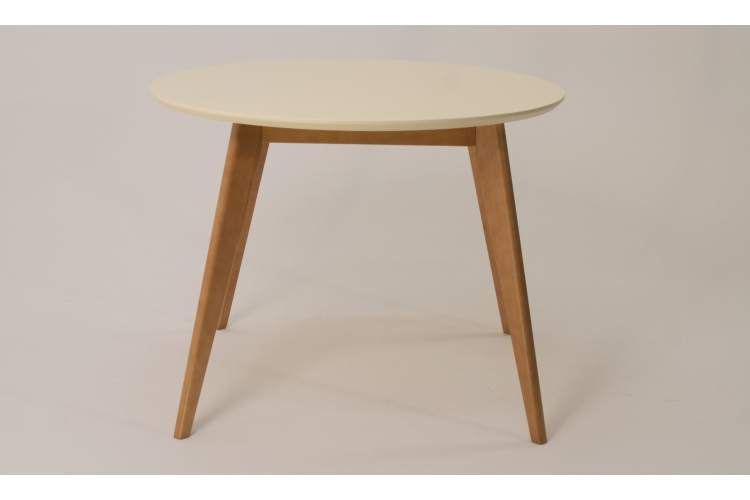 Стол Сканди К 100 натур/слоновая кость со стульями Франк натур-4