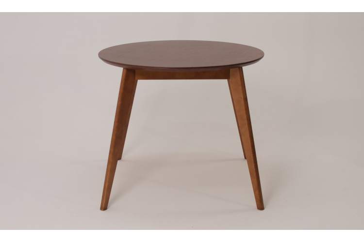 Стол Сканди К 100 орех со стульями Франк орех рогожка синий-4