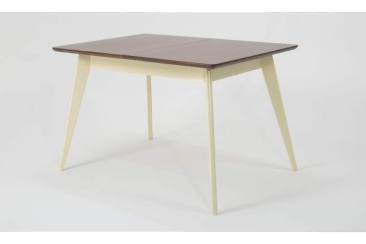 Стол Сканди 120 слоновая кость/орех со стульями Ингольф орех-4