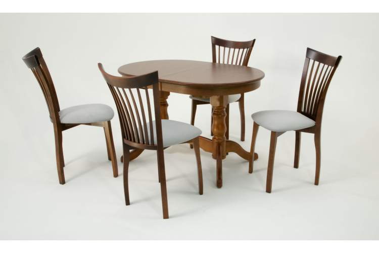 Обеденная группа стол Бизе со стульями Миранда,орех, серый-2