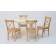 Обеденная группа стол Бизе со стульями Ингольф,Слоновая кость, натур