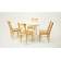 Обеденная группа стол Бизе со стульями Ингольф,Слоновая кость, натур