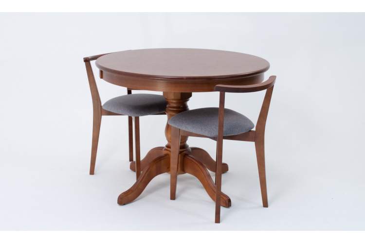 Обеденная группа Брамос К 100 орех со стульями Франк орех серый-1