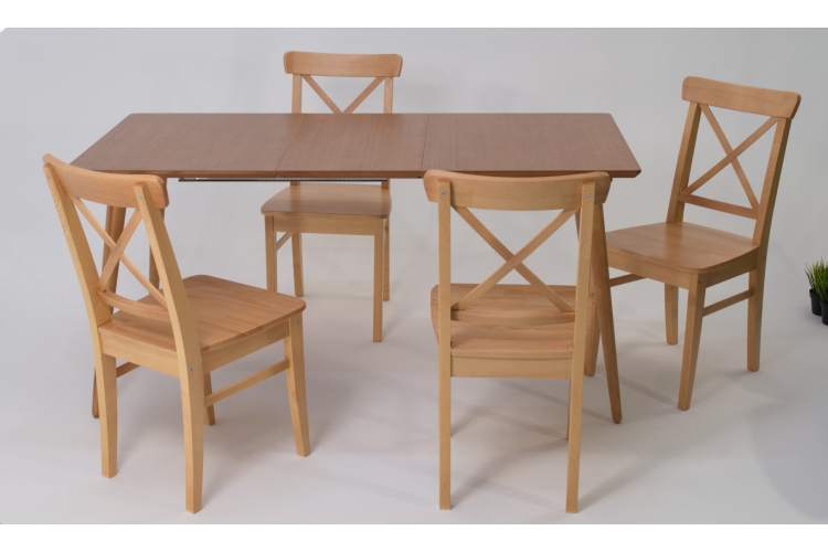 Стол Монте 120 натур со стульями Ингольф натур-4
