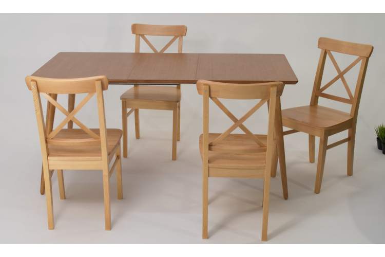 Стол Монте 120 натур со стульями Ингольф натур-6
