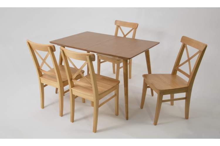 Стол Монте 120 натур со стульями Ингольф натур-2
