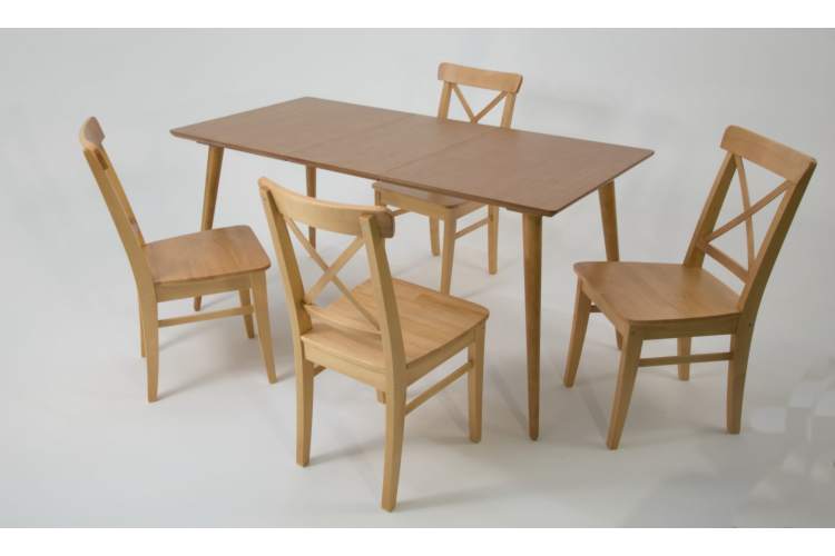 Стол Монте 120 натур со стульями Ингольф натур-3