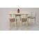 Стол Монте 120 слоновая кость со стульями Франк слоновая кость велюр бежевый