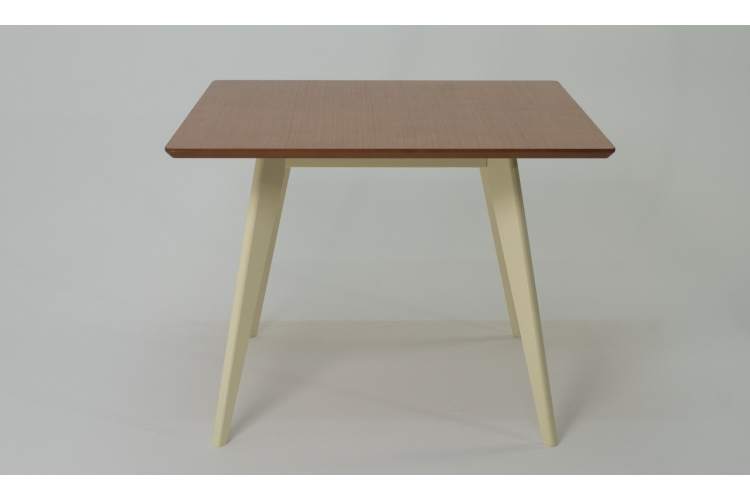 Стол Сканди М 100 слоновая кость/натур со стульями Франк натур-4