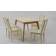 Стол Сканди 120 натур/слоновая кость со стульями Ингольф слоновая кость