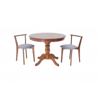 Обеденная группа Брамос К 100 орех со стульями Франк орех серый