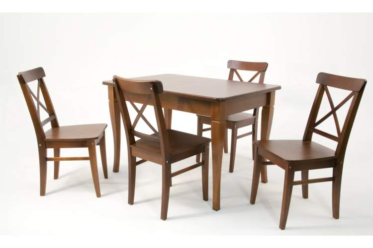 Обеденная группа Моцарт 120 со стульями Ингольф орех-2