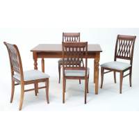 Обеденная группа Верди 120 со стульями Рич/ серый, Орех