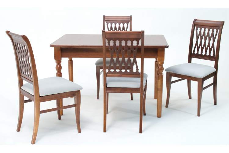 Обеденная группа Верди 120 со стульями Рич/ серый, Орех