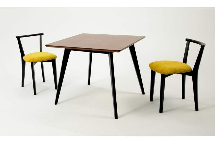 Стол Arki М 100 чёрный/орех-5