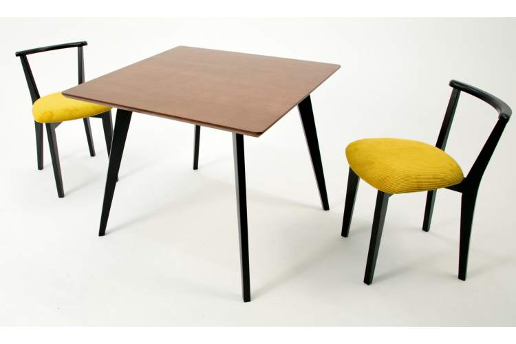 Стол Arki М 100 чёрный/орех-4