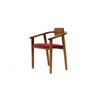 Стул-кресло Челси ПМ орех/красный