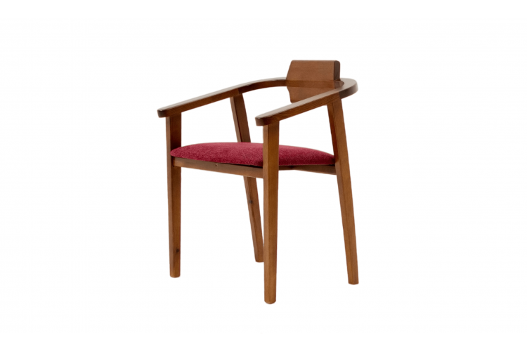 Стул-кресло Челси ПМ орех/красный