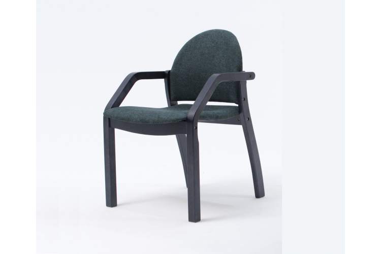 Стул-кресло Джуно 2.0 чёрный/зелёный