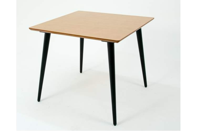 Стол Монте М 90 чёрное дерево/натур-1