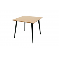 Стол Монте М 90 чёрное дерево/натур