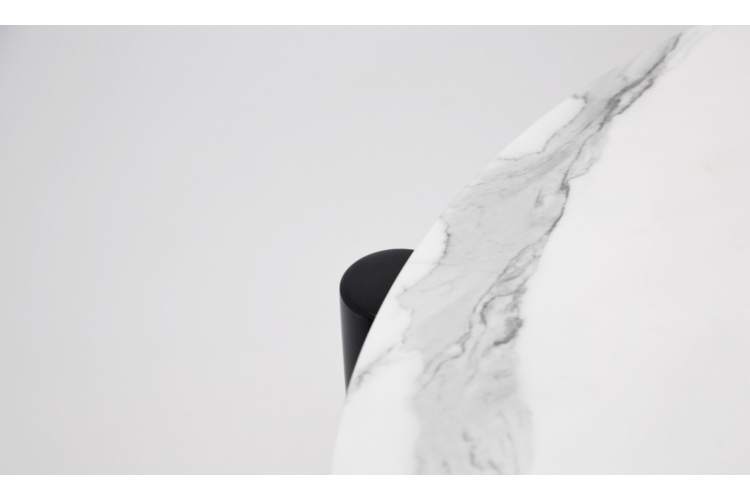 Стол Pawook К 90 чёрный/мрамор белый-4