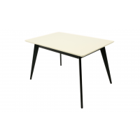 Стол Сканди 120 чёрное дерево/слоновая кость