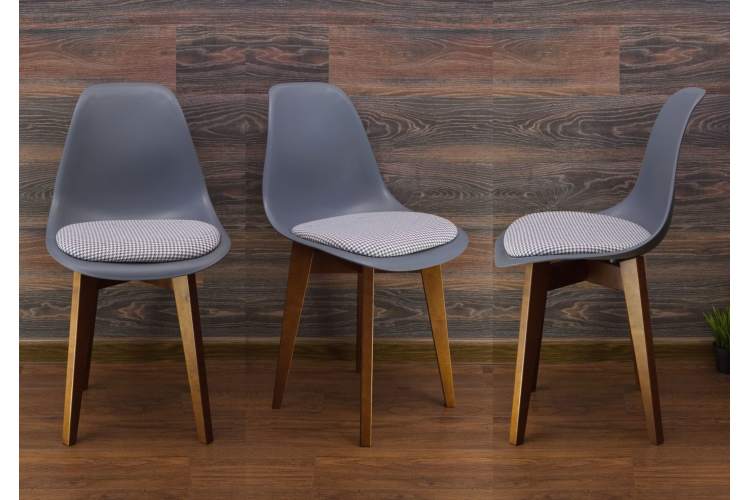 Стул Сашш орех /серый, серый ГЛ-11