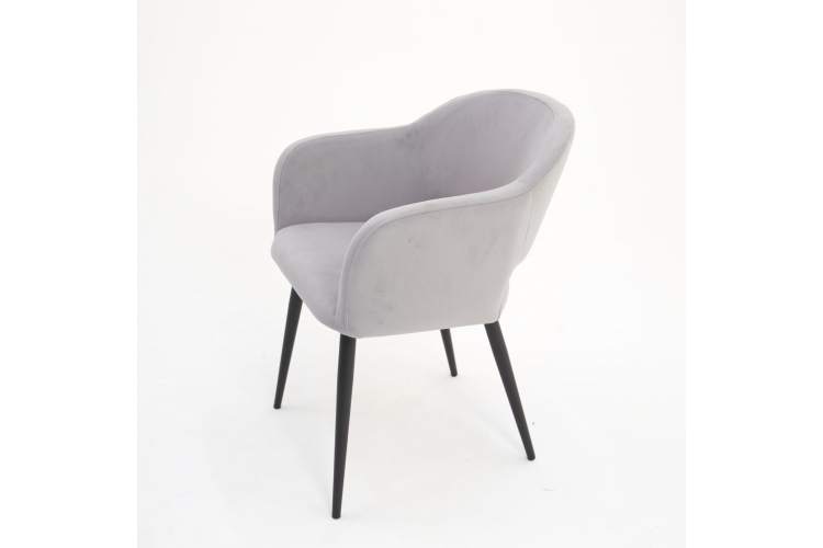 Стол Сканди К 100 орех с креслами Пичч велюр серый-4