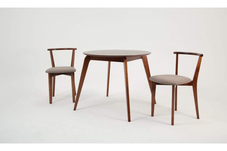 Стол Arki К 90 орех со стульями Франк ПМ орех/гусиная лапка