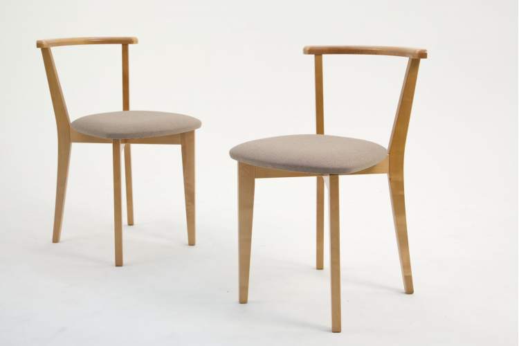 Стол Arki К 90 натур со стульями Франк ПМ натур/бежевая рогожка-9