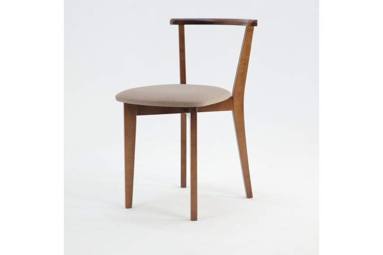 Стол Arki М 90 орех/слоновая кость со стульями Франк ПМ орех/бежевая рогожка-5