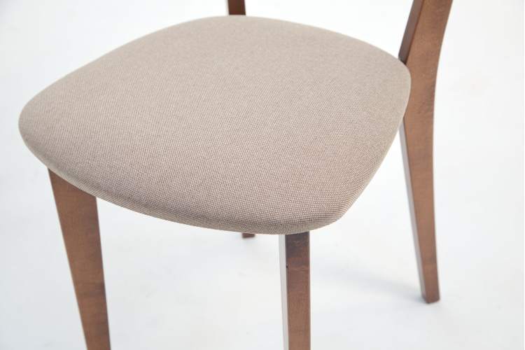 Стол Arki М 90 орех/слоновая кость со стульями Франк ПМ орех/бежевая рогожка-9