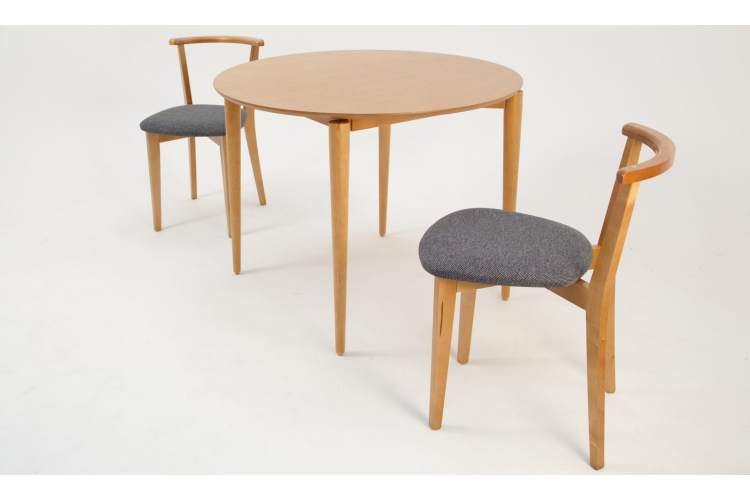 Стол Pawook К 100 натур со стульями Франк ПМ натур/графит рогожка-3