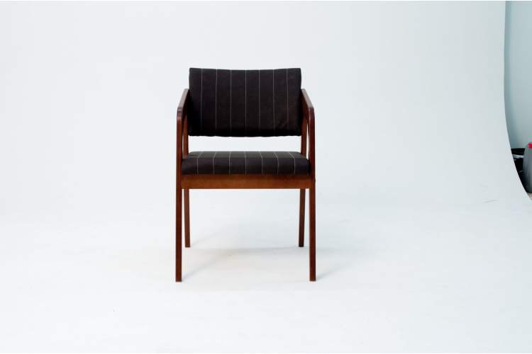 Стул-кресло Шадди орех/темно-коричневый нубук-6