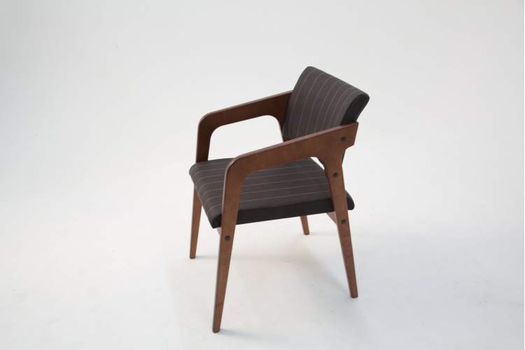 Стул-кресло Шадди орех/темно-коричневый нубук-2