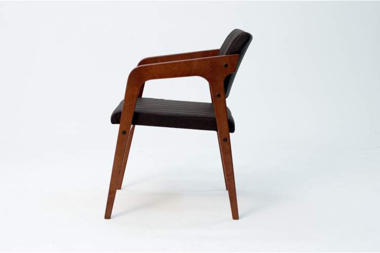 Стул-кресло Шадди орех/темно-коричневый нубук-7