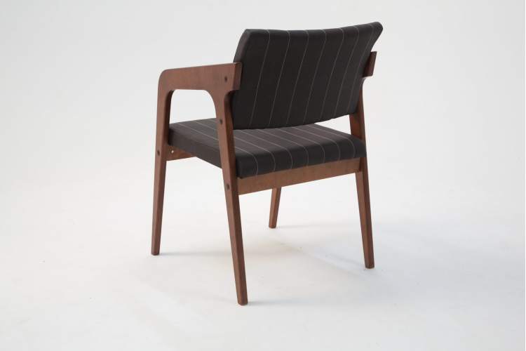 Стул-кресло Шадди орех/темно-коричневый нубук-5