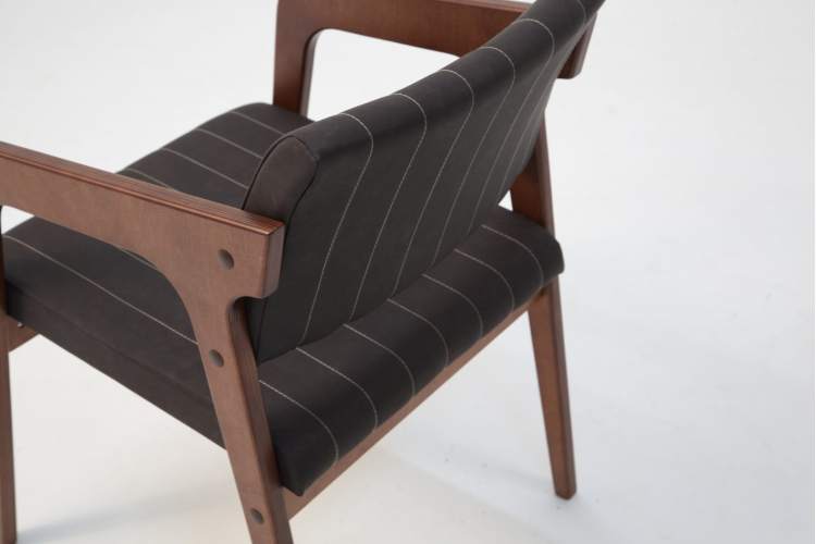 Стул-кресло Шадди орех/темно-коричневый нубук-9