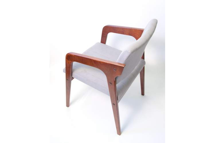 Стул-кресло Шадди орех/серый-23