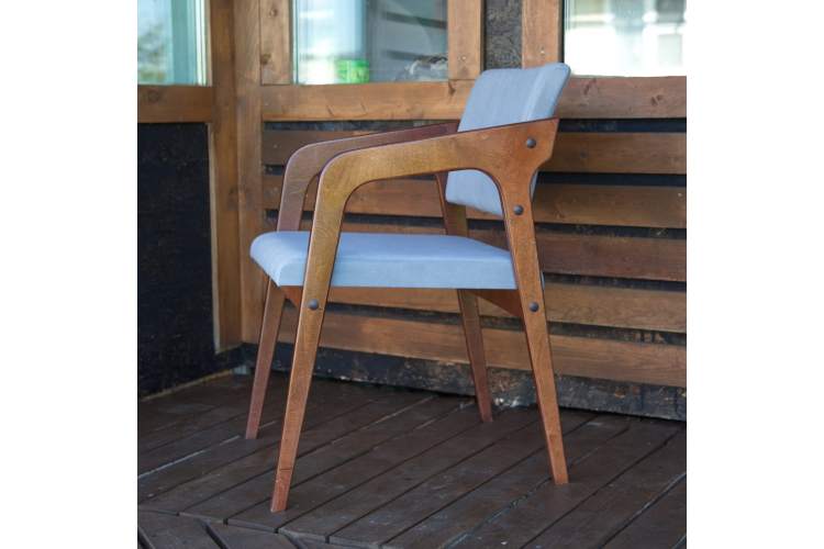 Стул-кресло Шадди орех/серый-12