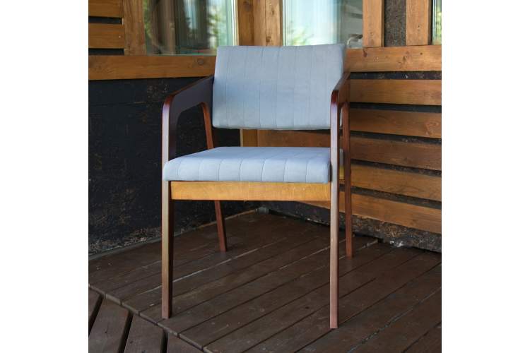 Стул-кресло Шадди орех/серый-3