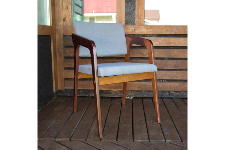 Стул-кресло Шадди орех/серый-11