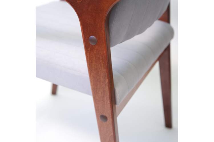 Стул-кресло Шадди орех/серый-5