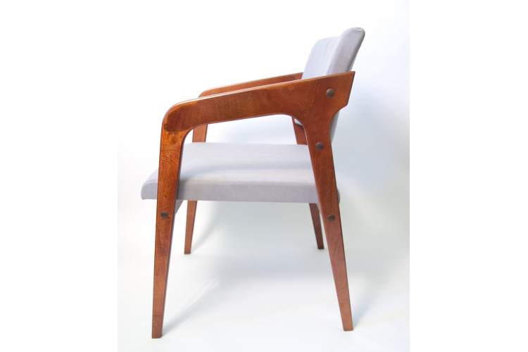 Стул-кресло Шадди орех/серый-1