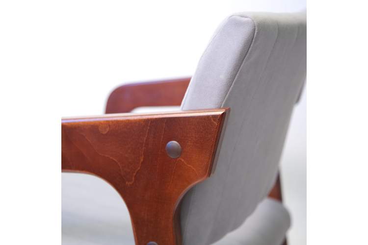 Стул-кресло Шадди орех/серый-14